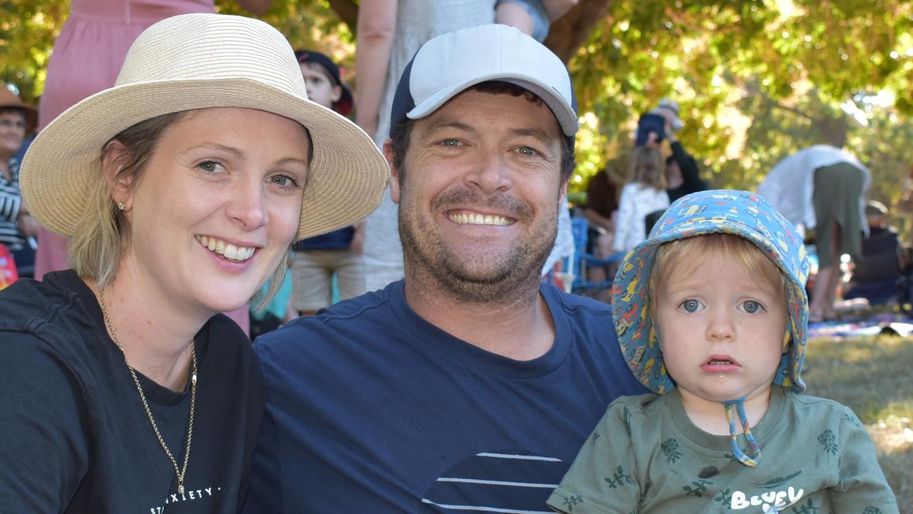 At Savour Seaforth 2021 are the Way family (from left), Ashleigh Way, Ben Way and Nate Way, 20 months, from Mackay. Picture: Tara Miko