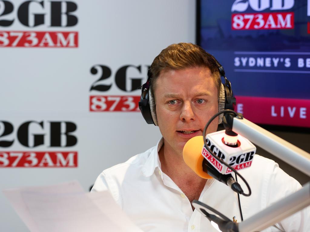 Ben Fordham in the 2GB studio. Picture: Gaye Gerard/ Daily Telegraph