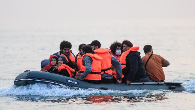 A record 45,756 migrants crossed the English Channel last year, a 60 per cent rise from the year before. Picture: AFP