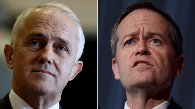 Australian Prime Minister Malcolm Turnbull and Leader of the Opposition Bill Shorten.