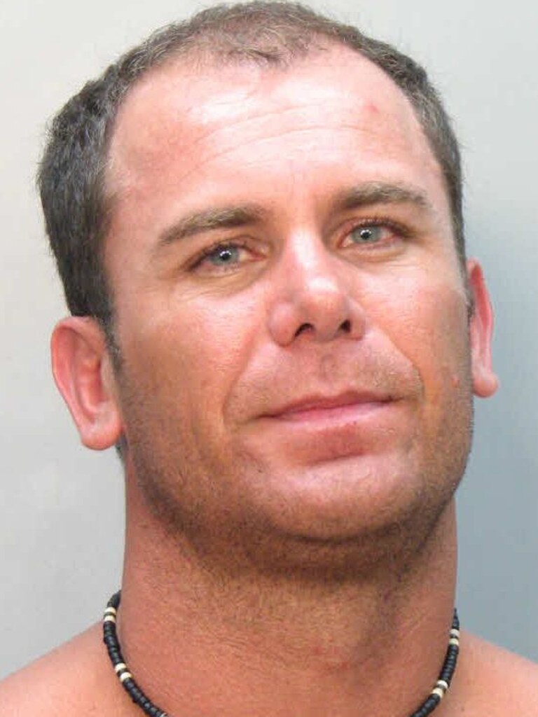 Wayne Carey’s mug shot after his 2007 arrest in Miami.