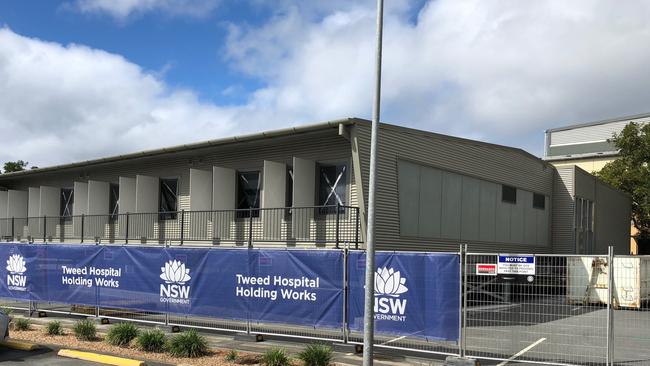 Demountables have been built to help with increasing demand at the Tweed Hospital. Photo: Supplied.