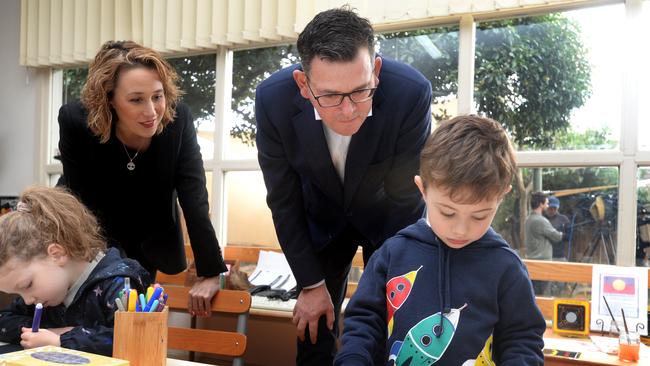 Andrews at the Alfred Nuttall Memorial Kindergarten in Fairfield. Picture: Andrew Henshaw