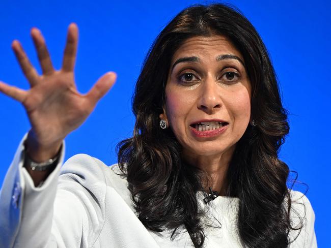 Suella Braverman has been fired as home secretary by the British PM. Picture: AFP