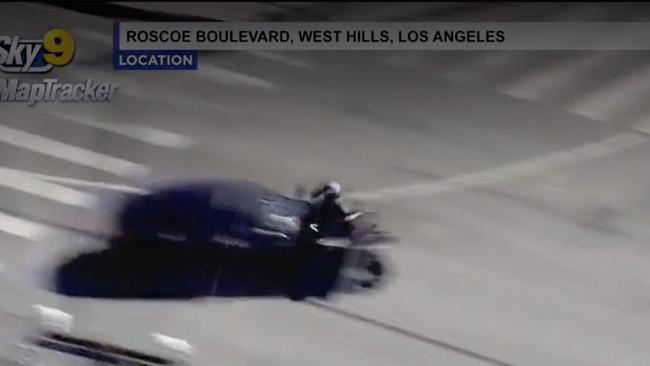 According to the LAPD, the motorcycle was stolen. Picture: CBSLA