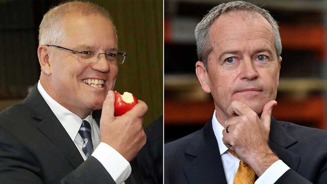 Scott Morrison and Bill Shorten have been forced to deal with some bad apples among their own party ranks. Picture: Gary Ramage/AAP 