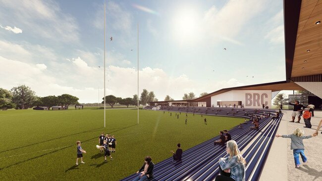 Artist impression of proposed upgrade of Brothers Rugby Club, Albion. 