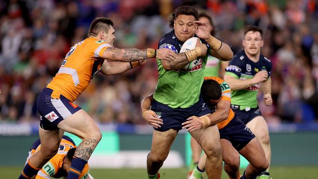 The Raiders need Josh Papalii on the field if they want to play finals footy. Picture: Cameron Spencer/Getty