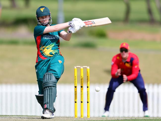 Elyse Villani bats during a WNCL match against South Australia in Adelaide. Picture: Sarah Reed/Getty Images