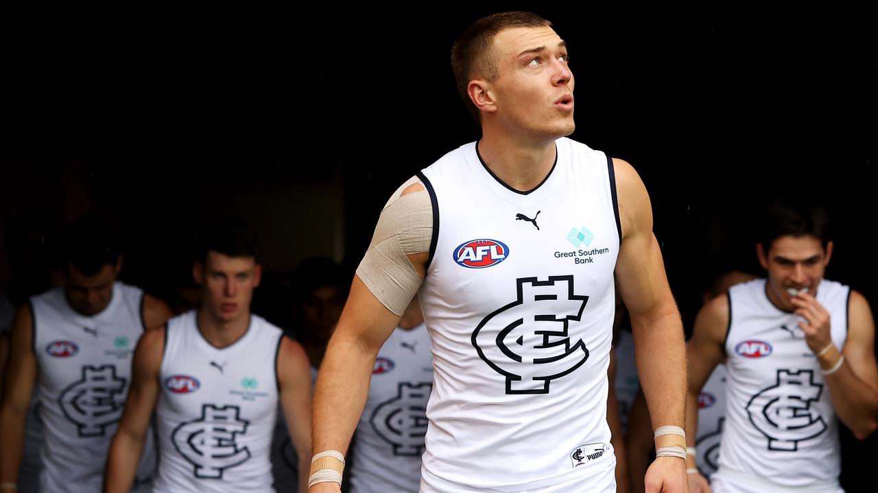 Captain Patrick Cripps continues to lead from the front for the Blues. Picture: Getty Images