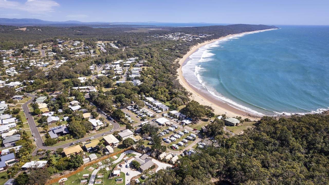 An aerial of the NRMA Agnes Water Holiday Park.