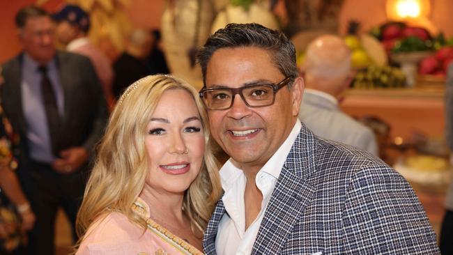 Tala Randhawa and Bikash Randhawa at the Magic Millions Race Day 2025 at Gold Coast Turf Club for Gold Coast at Large. Picture, Portia Large.