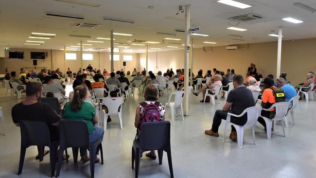 Residents at a community forum on Thursday night voiced their concerns about the impacts of crime in Karama and Malak. Picture: Natasha Emeck