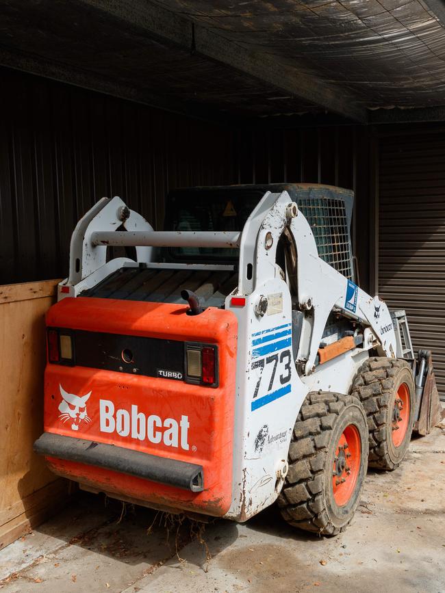 Police reportedly seized a black hat that had been left on this bobcat. Picture: Max Mason-Hubers