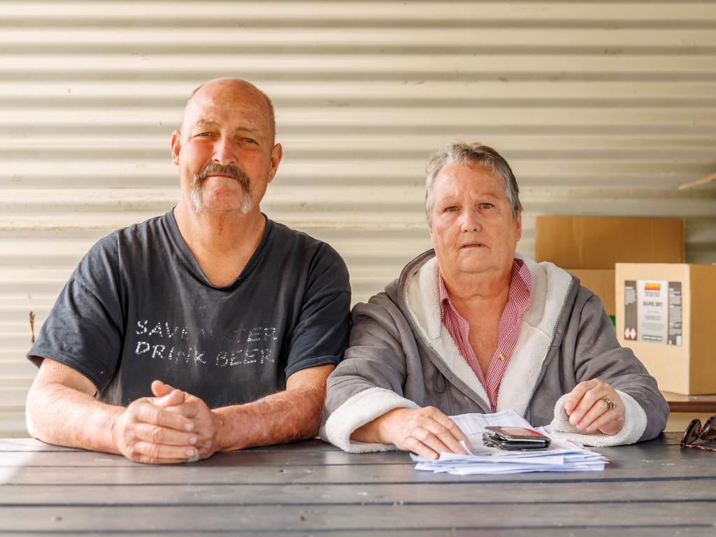 Belinda Langley and her husband Brett have been permanent residents at Keppel Sands caravan park for 19 years and have now been given 12 week's notice to vacate by the new park lessee. Pic: Steve Vit