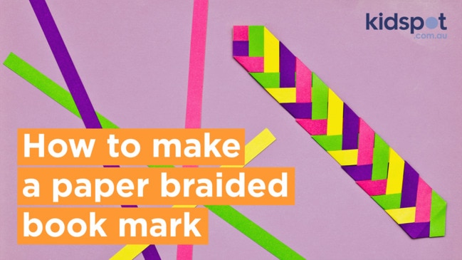 How to make a paper braided bookmark