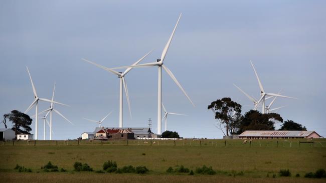 A survey by The Australia Institute found 82 per cent of respondents supported government grants to help farmers install wind and solar. Picture: STUART McEVOY.