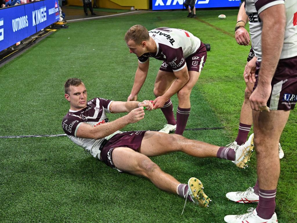 Tom Trbojevic is facing a big spell on the sidelines with a hamstring injury. Picture: NRL Photos