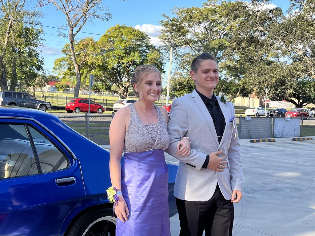 Emily Thompson and Coen Lewis arrive at the formal.