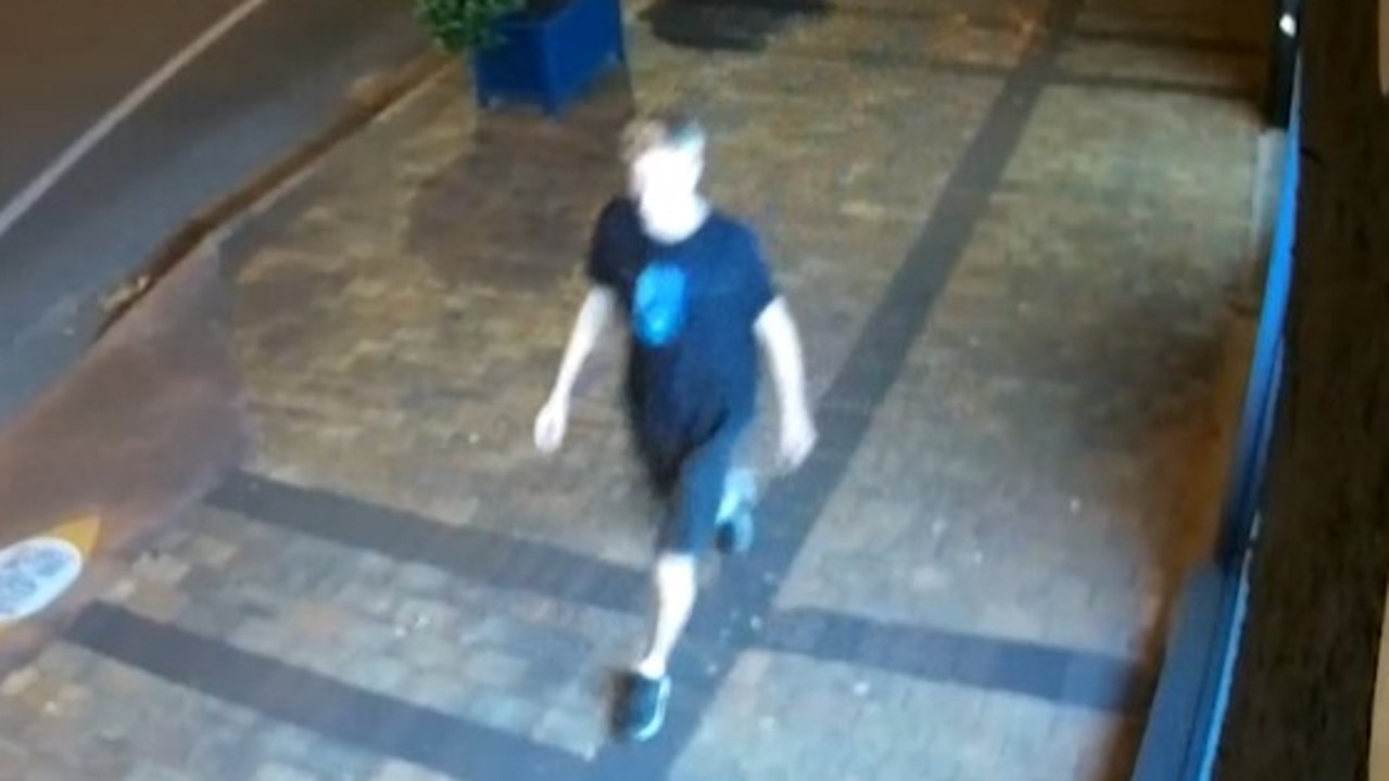 Michael Kerr walking along Kinghorne Street moments before he was stabbed to death. Picture: NSW Police