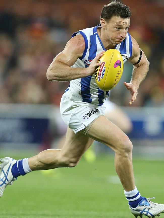 Former North Melbourne champion Brent Harvey in full flight. Picture: Michael Klein.