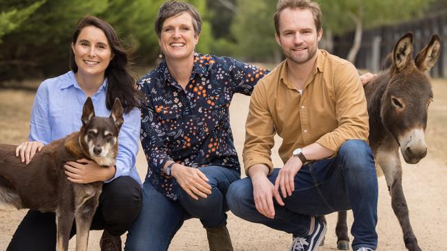 Australian Alliance for Animals’ co-founders Bidda Jones (middle) Jed Goodfellow (right).