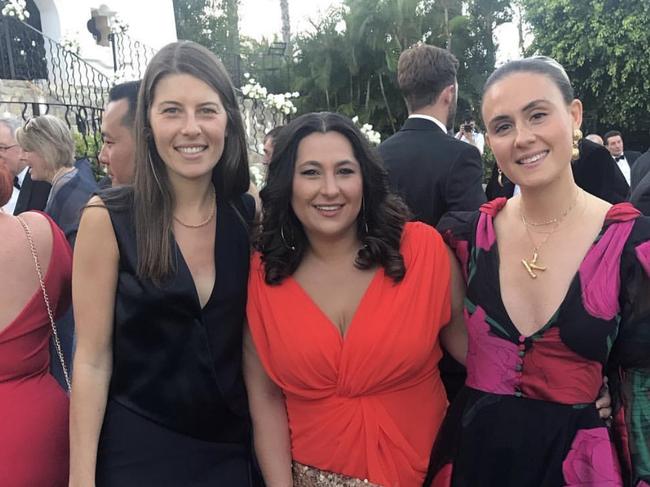 Della Muscat, former MKR contestant,  with fellow wedding guests.  Picture: Instagram