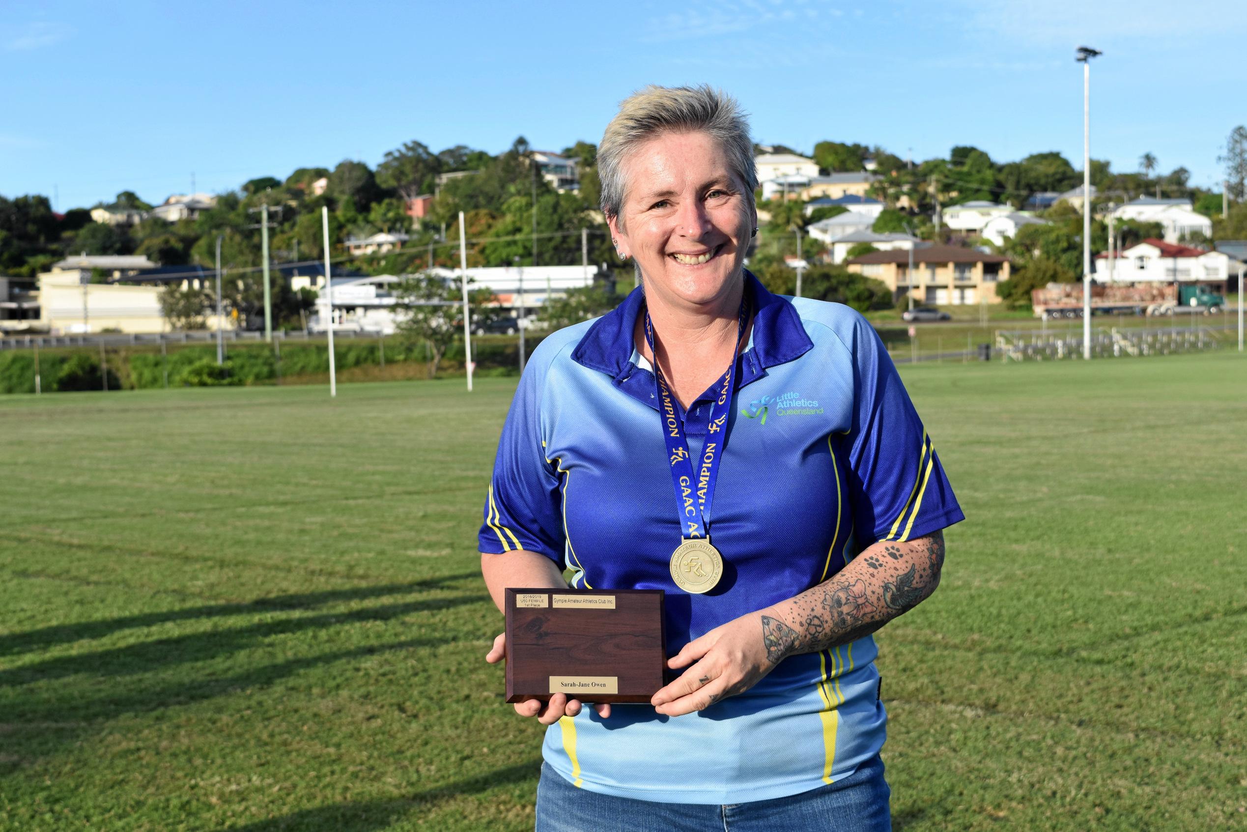 Athletics - Under 50 female age champion Sarah Owen. Picture: Bec Singh