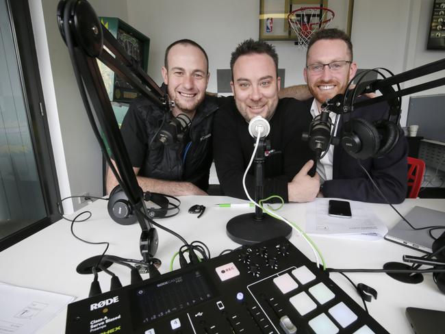 The Property Pod is from left, 4one4 principal, Patrick Berry, 4one4 Media House head, Aaron Horne and McGregor 1st National Sales and Marketing manager, John McGregor. Picture: ROGER LOVELL