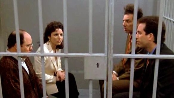 Seinfeld ended with all four main characters in prison.