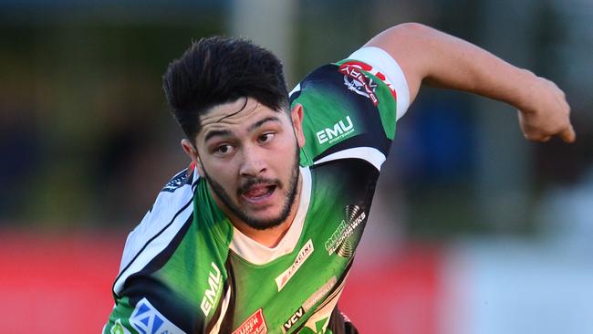 Queensland Cip match between Townsville Blackhawks and Ipswich Jets at Jack Manski Oval. Blackhawks' Zach Dockar-Clay. Picture: Evan Morgan