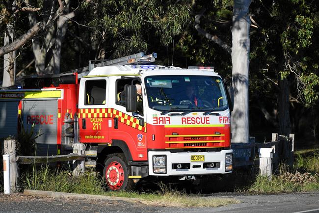 Emergency services were called to a house on Ross Lane in Lennox Head. Picture: Marc Stapelberg