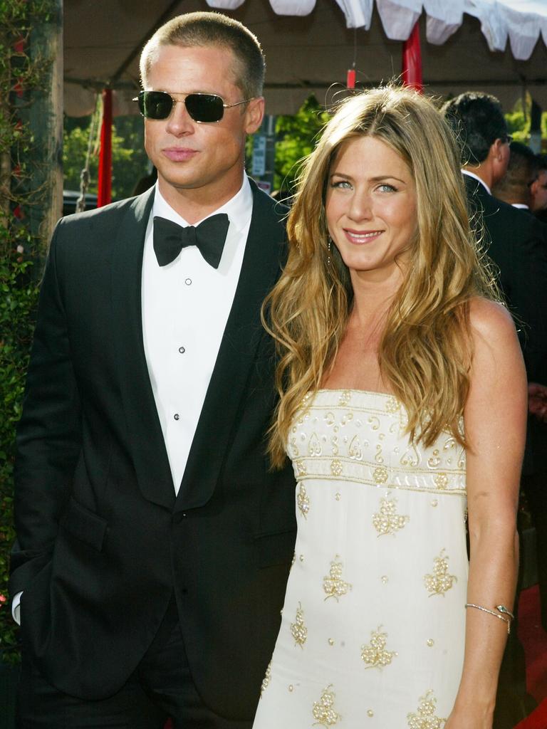 Aniston with ex-husband Brad Pitt were once among the most photographed couple in the world. Picture: Kevin Winter/Getty Images