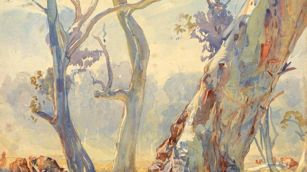 German-born Australian artist Hans Heysen&#39;s painting titled Summer Light.