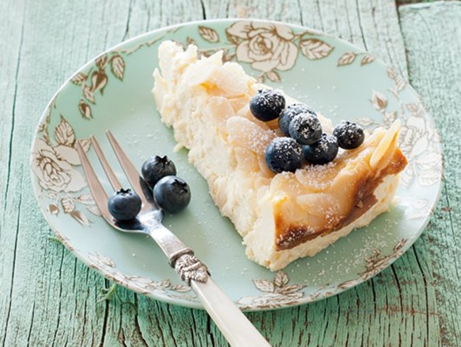 Lemon-ricotta cheesecake with blueberries ... a recipe from the Total Wellbeing Diet. Picture: Supplied