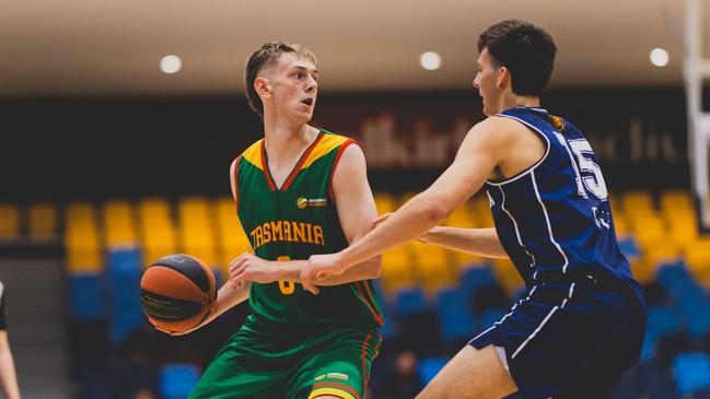 Nash Walker in action for Tasmania at the 2025 Basketball Australia Under-20 & Ivor Burge National Championships. Picture: Taylor Earnshaw