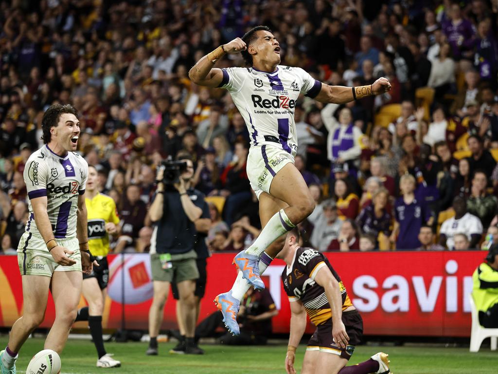 Melbourne Storm youngster Sua Faalogo is on the cusp of signing a new contract extension. Picture: NRL Images