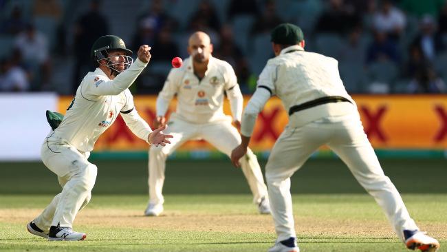 Matthew Wade attempts a catch off the bowling of Nathan Lyon. Picture: Getty Images