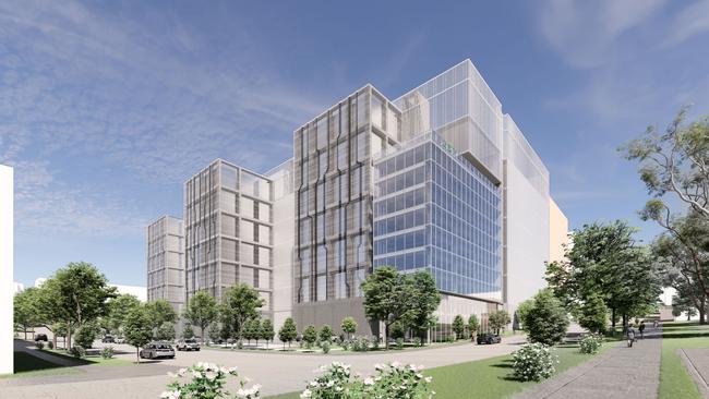 An artist impression of a proposed Goodman Group data centre developmentin Sydney.