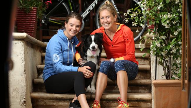 Cyclist Amy Cure and marathon runner Jess Trengove.