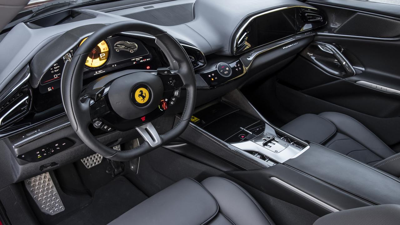 The Ferrari Purosangue has a purposeful cockpit.