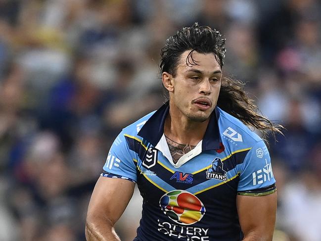 The Titans face a battle to retain Tino Fa’asuamaleaui following revelations he has two get-out clauses in his contract. Picture: Getty Images