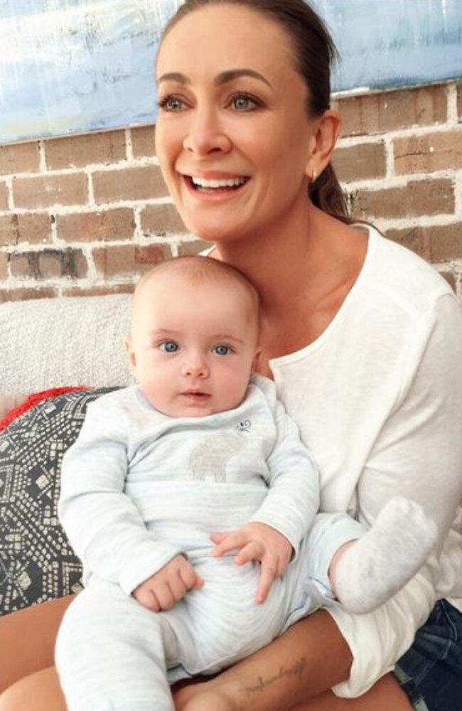 The new mum, pictured with newborn son Axel, said those who attacked her parenting skills were “muddying the waters” of the great weight debate. Picture: Instagram