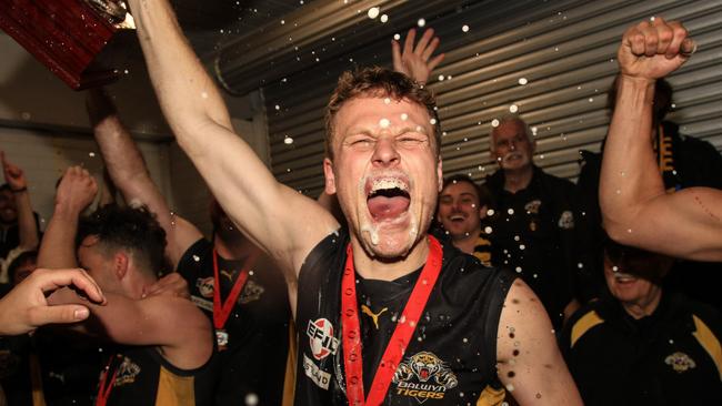 EFNL 2024: The celebrations hit full-tilt in the Balwyn rooms. Picture: Davis Harrigan