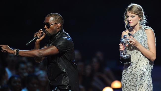 Kanye and Tay-Tay have a … complicated history. Picture: Kevin Mazur/WireImage