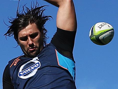 Jacques Potgieter during the Waratahs line-out practice at training ahead of huge game against Brumbies on Saturday. pic. Phil Hillyard