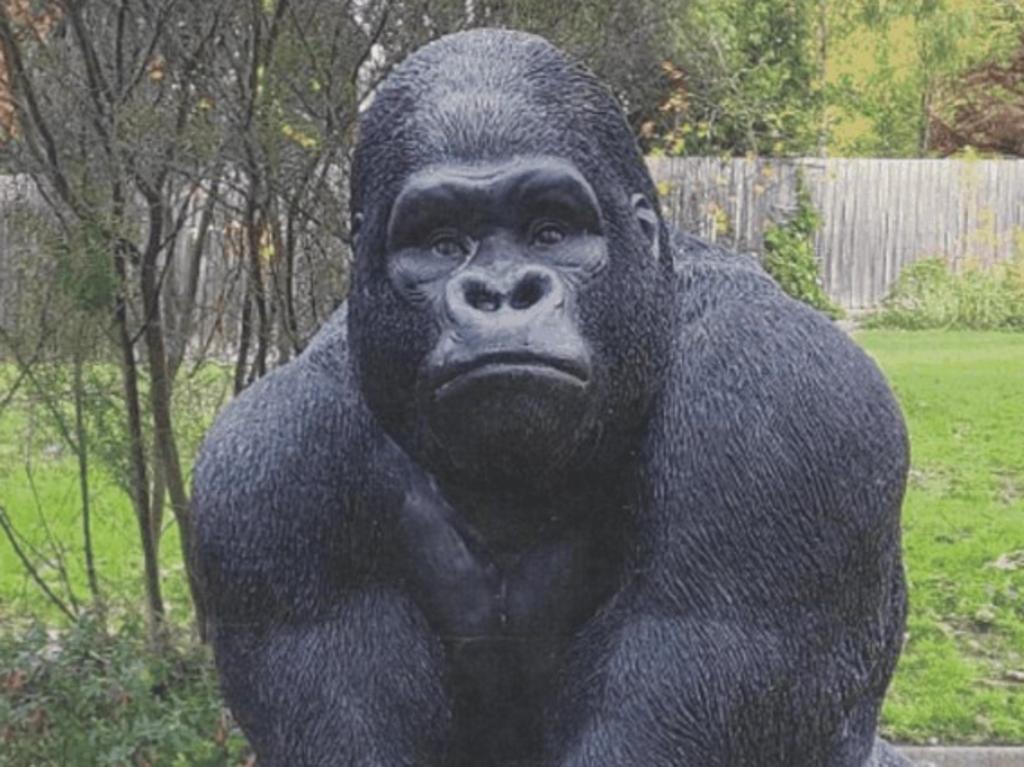 ‘Garry the Gorilla' sits out the front of the St Helena retirement village. Picture: Victoria Police