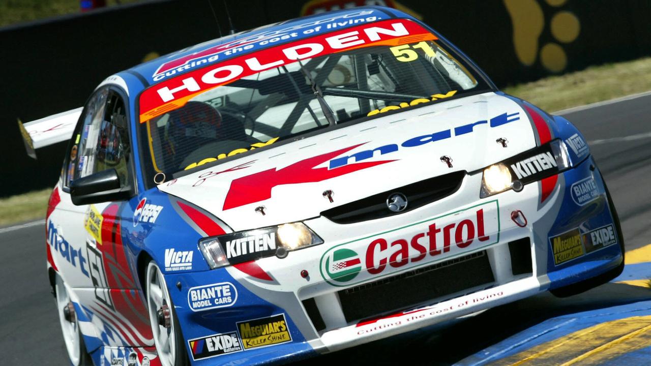 Greg Murphy on his way to taking pole position in top 10 shootout for the 2003 Bathurst 1000. Picture: Cameron Tandy