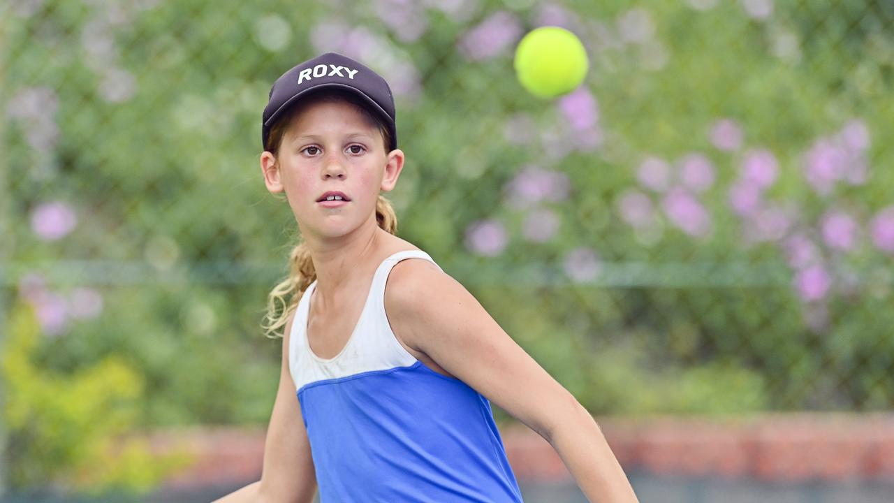 Junior tennis semi-finals at the Chermside Road courts, East Ipswich. Isabella Crilly. Picture: Cordell Richardson