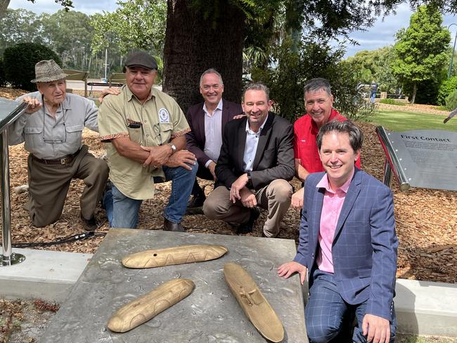 The Butchulla Warriors Memorial is unveiled in Maryborough.